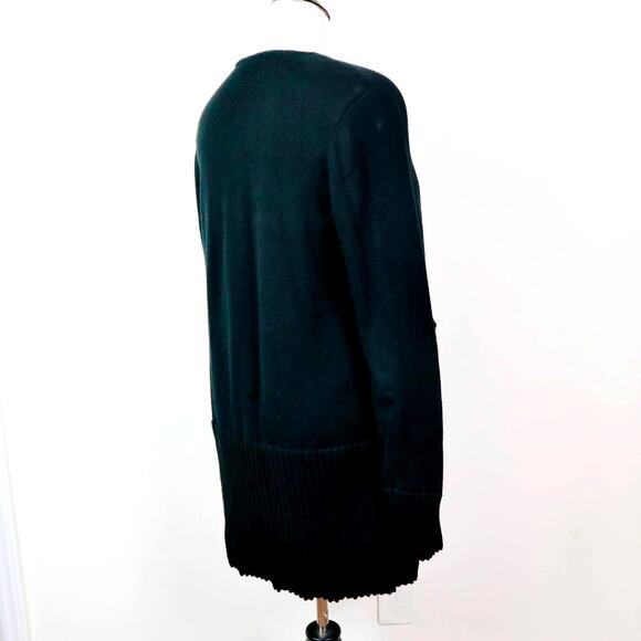 Cabi Size M ATC Offhand Cardigan Sweater Long Tie Neck 5827 Knit Black - Picture 6 of 11
